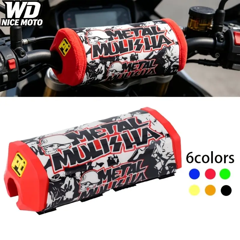 WD NICE MOTO Motocross Square Handlebar Bar Pad Covers, Fat Chest Protector, Cross Bar for 1-1/8 Handle Bar, Motorcycle Dirt Pit Bike Parts, Motorbike, Motor Parts Accessories