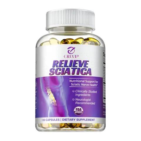 Grevip Nerve Soothing Vitamins  - Lower Lumbar Sciatic, Hip, Thigh, Leg, Foot  Natural Supplement