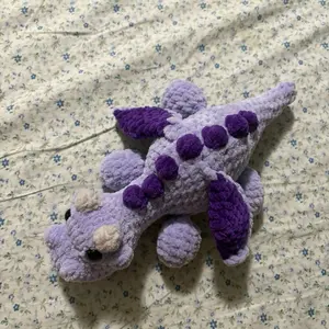 Hand Crochet Purple Dragon
