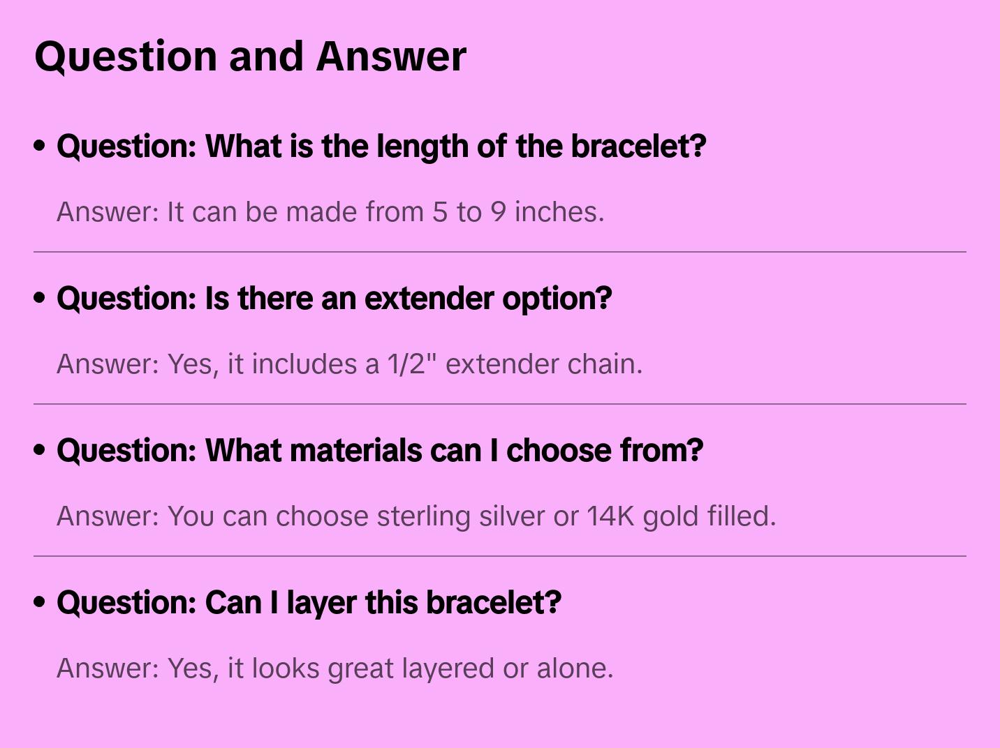 Simple Hand Chain Bracelets