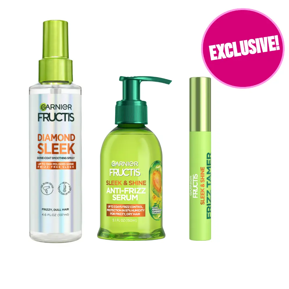 Fructis Sleek & Shine Anti-Frizz Exclusive TikTok Bundle, Garnier Fructis Sleek & Shine Anti-Frizz Exclusive TikTok Bundle, Garnier