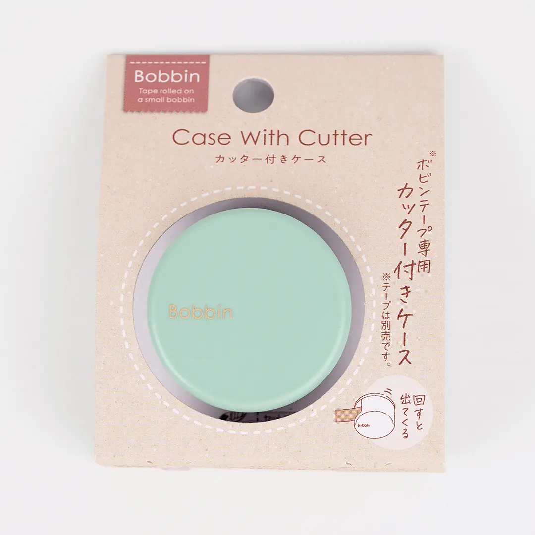 Kokuyo Bobbin Washi Tape Cutter Case & Dispenser | Portable Tape Storage for Bullet Journal & Scrapbooking | Japanese Stationery