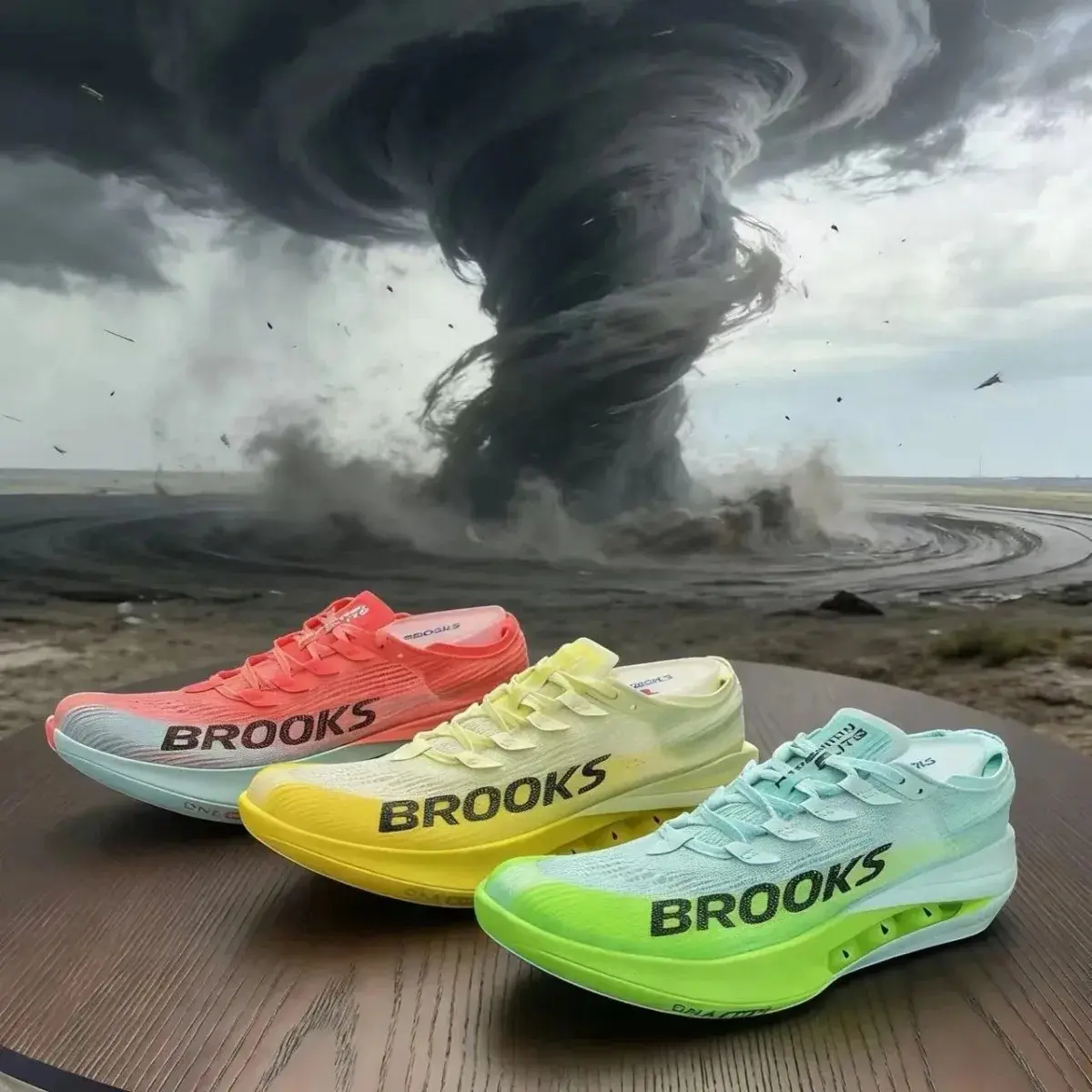 Gradient Color Carbon Plate Racing Running Sneakers Brand New Breathable Knit Mesh Shock Absorbing Lightweight Trainers Cushion Support Footwear Marathon Track Training Multi Size Summer Sports Shoes