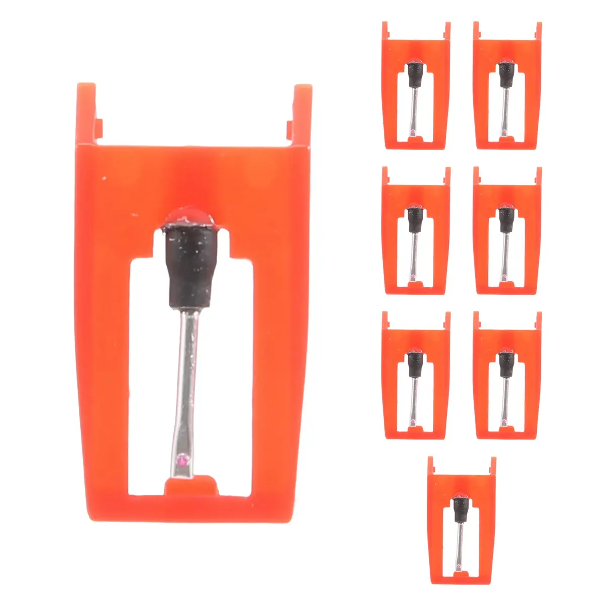 8-Pack Universal Stylus Needles with Ruby Tip & Aluminum Arm for Record Players - Replacement Turntable Needle for Clearer Sound, Compatible with Crosley, ION, Jensen, Anders Nicholson, Record Player, Radio Shack