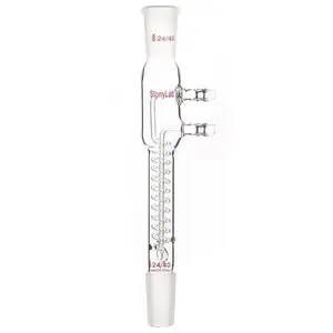 Glass Dimroth Coil Reflux Condenser with 24/40 Joints and Hose Connections