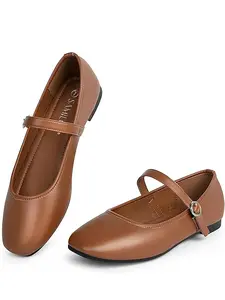 Mary Jane Flats Shoes Women Square Toe Ballet Flats Comfortable Walking Shoes Ankle Strap Flats Casual Slip on Flats Women Flats Elegant Dress Shoes Office
