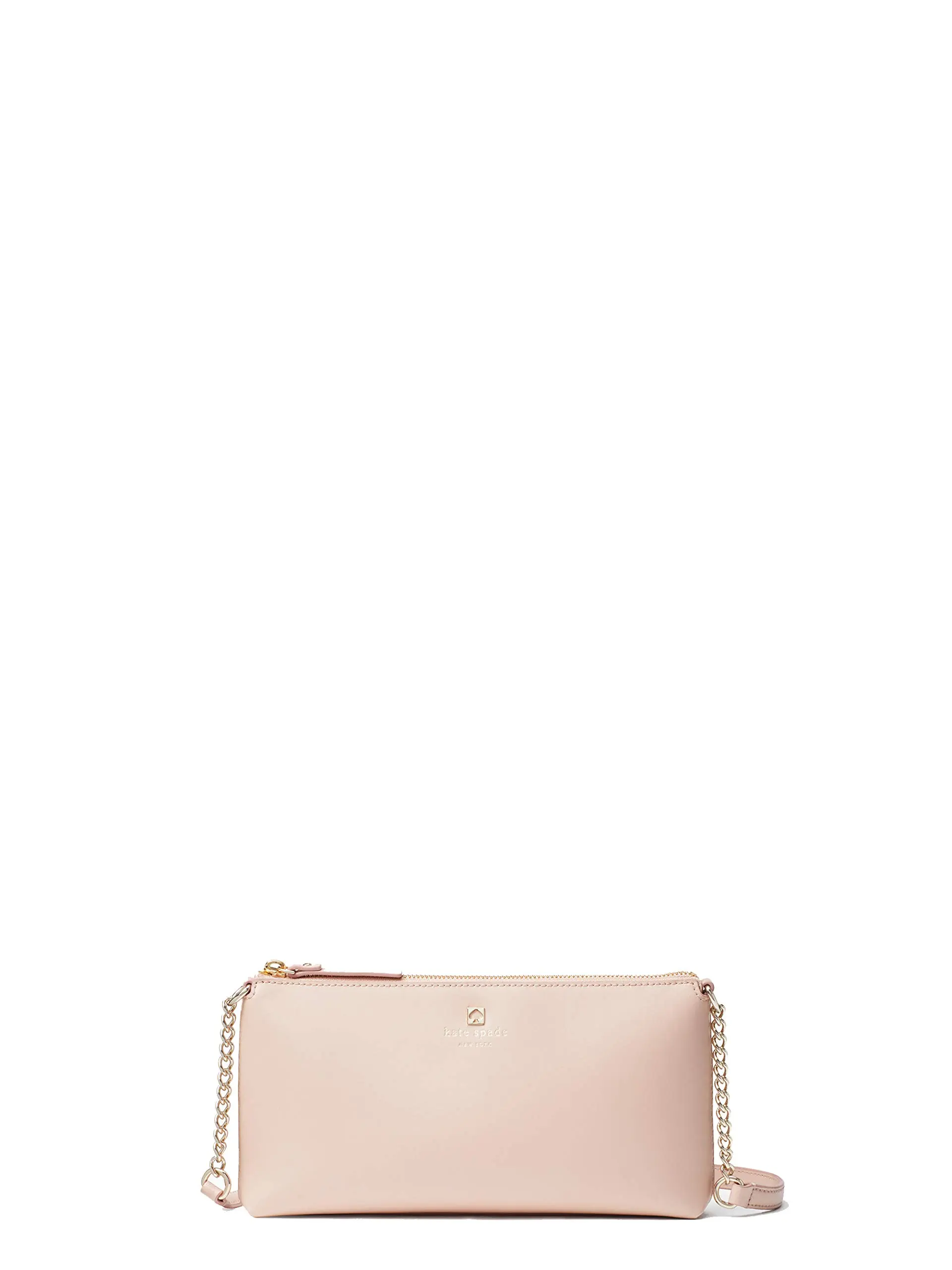 Kate Spade Weller Street Declan Women's Classic Leather Crossbody Bag, Vellum Pink Daily Purse with Detachable Strap for Hands-Free Use