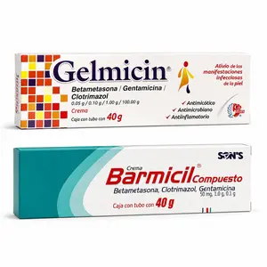 Combo 2 Pack Crema Barmicil y Gelmicin Cream – Warming Body Massage Formula for Relaxation & Skin Care, 40 gr.