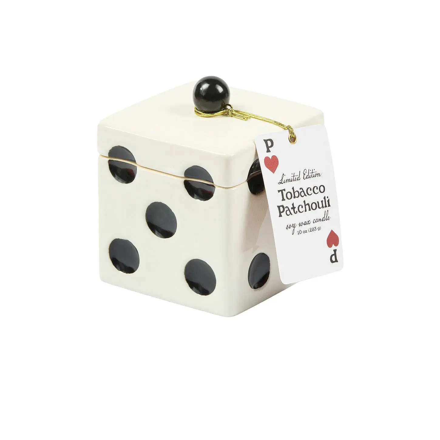 Paddywax Lucky Dice Ceramic Candle in Misted Lime