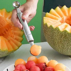1 Piece Watermelon Baller, Stainless Steel Manual Watermelon Scoop, Fruit Tool For Home Kitchen, Kitchen Gadget, Vegetable Fruit Utensils