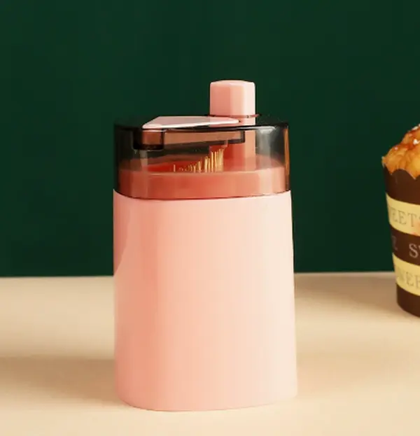 Modern Kitchen Gadget: Push-Button Toothpick Holder That Pops Out One At A Time — Perfect For Families Who Want To Avoid Touching Multiple Toothpicks And Keep Things Sanitary