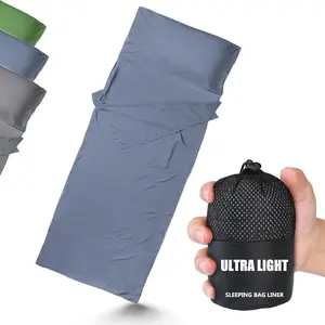 Ultralight Sleeping Bag Liner - Lighter & Compact, 3 Sizes Travel Sheets & Adult Sleep Sack, Comfy Breathable & Cooling & Silky Soft, Quick-Drying, for Backpacking, Hotel, Camping, Hostels