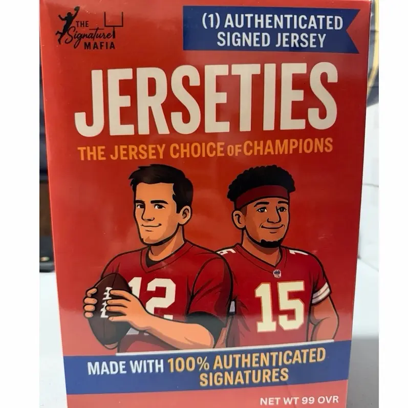 1 (first 16 style)“Jerseties” Signed NFL Jersey