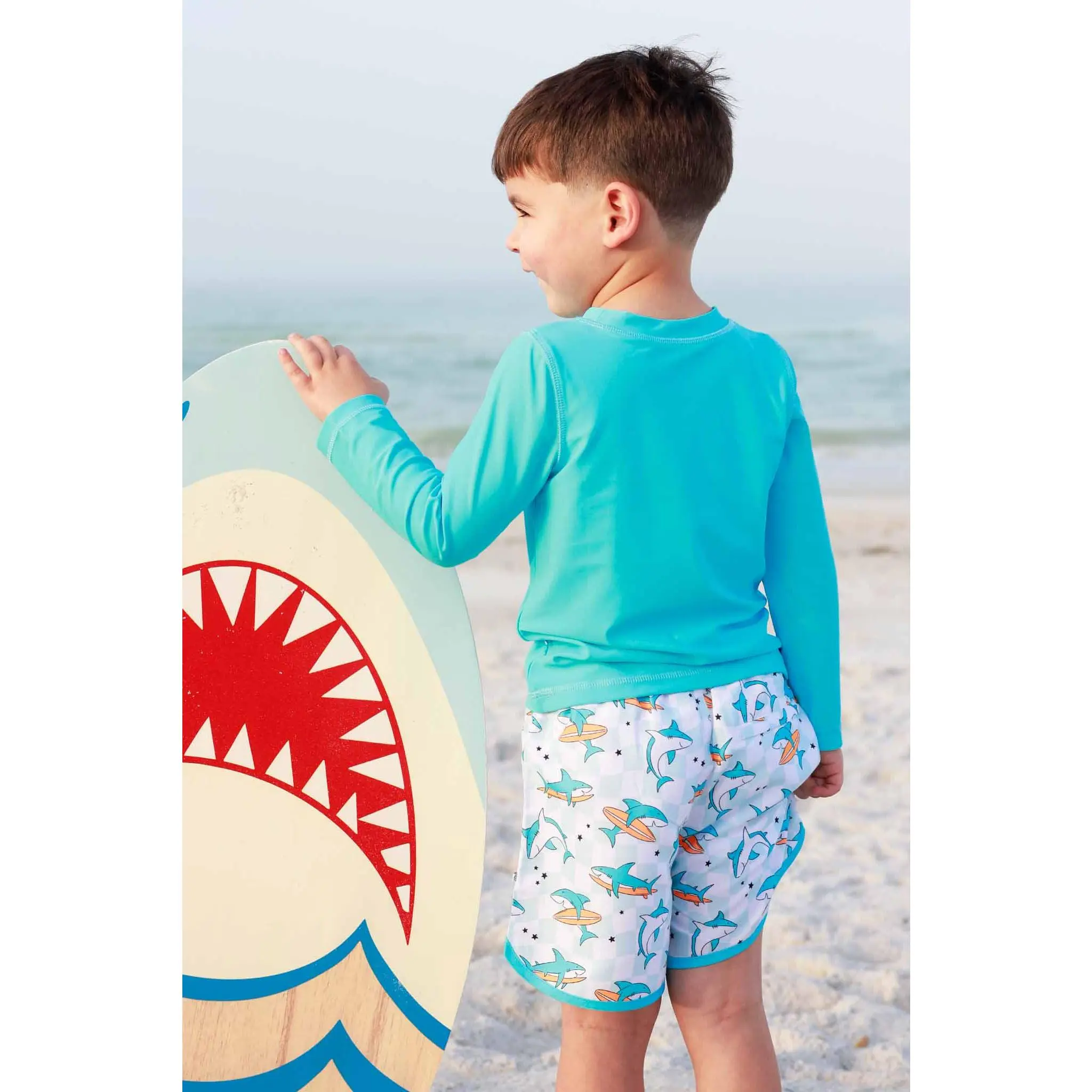 Men's Long Sleeve Rash Guard, UPF 50+ Stretch Fit Swim Shirt in Quick-Dry Nylon for Swimming and Water Sports, Sun Protection