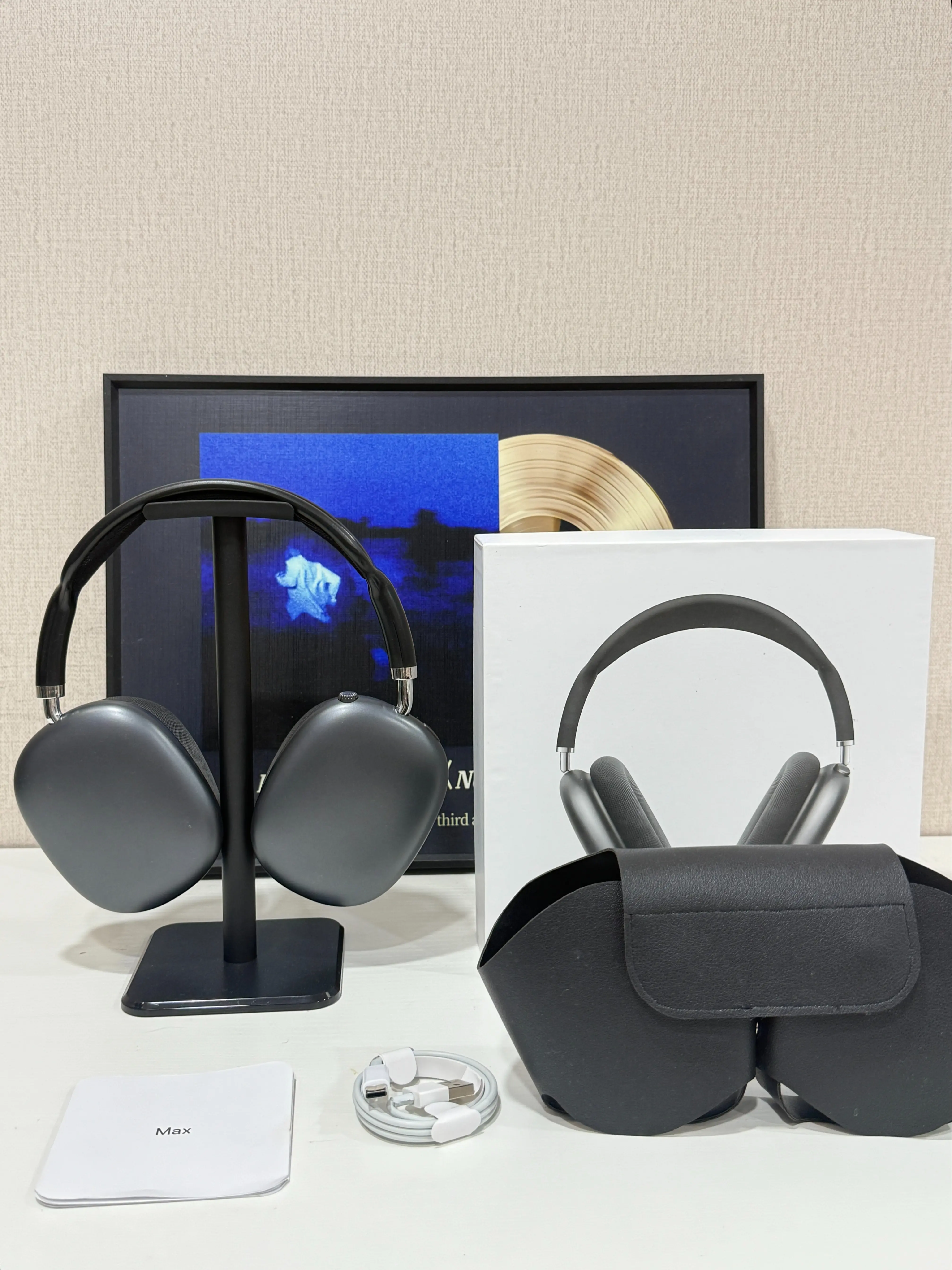 NEW MAXPRO5 Over-Ear Wireless Bluetooth Headphones High Resolution HiFi Audio Magnetic Removable Ear Pads Soft Memory Foam Wrap Around Fit Deep Bass Surround Sound Full Accessory Pack Protective Carry Case Type-C Quick Charge For Gaming Movie Streaming