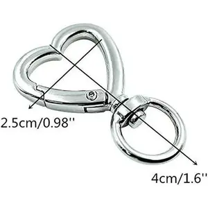 30 Piece Heart Keychain Set Metal Heart-shaped Keychains with Spring Snap Hook Beauty & Personal Care