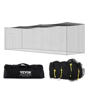 VEVOR Baseball Batting Netting,  Professional Softball Baseball Batting Hitting Training Net, Practice Portable Pitching Cage Net with Door & Carry Bag, Heavy Duty Enclosed PE Netting, 35FT (NET ONLY)