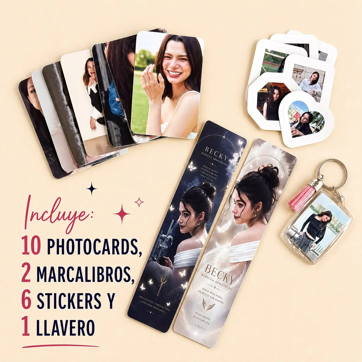 Becky Armstrong Arte GLBundle - Includes Photocards, Bookmarks, Stickers, and Keychain