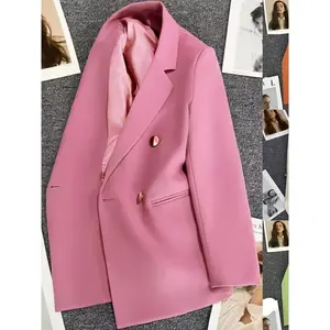 Women's fashionable and elegant solid color lapel sports jacket, fashionable solid color suit jacket, very suitable for office and casual wearRAIMENTRY