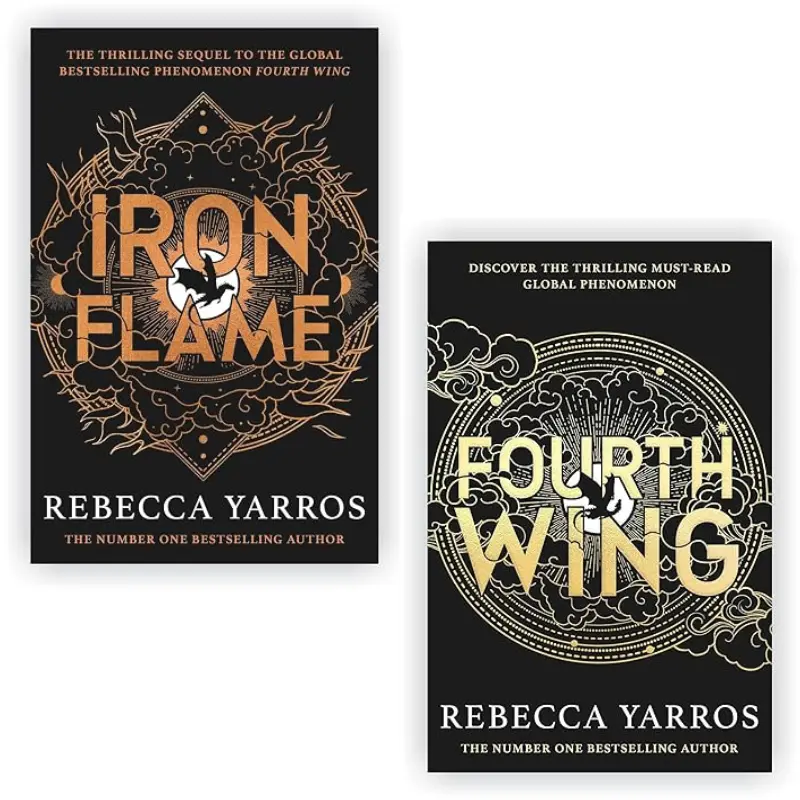 Fourth Wing and Iron Flame The Empyrean Series Collection 2 Books Set By Rebecca Yarros