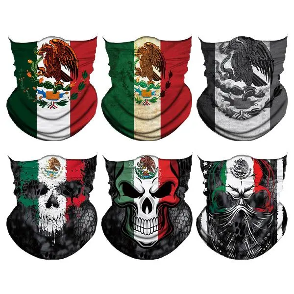Unisex Adults' 6pcs Seamless UV-Protective Breathable Cooling Neck Gaiter Masks - Cool Neck Wrap, Bandana, Balaclava, Headband - Blocks Harsh UV Rays, One Size, All Seasons - Ideal for Biking, Fishing