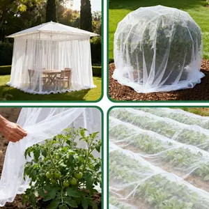 2 Roll Garden Mesh Netting Barrier, 10x33 ft & 10x50 ft, Reusable Plant Protection Netting for Vegetables, Fruit Trees, Blueberry Bushes & Vine Row Cover