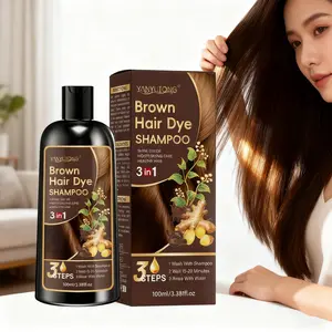 This 3-in-1 natural brown Hairdye Shampoo covers evenly for a translucent, natural shade. Infused with ginseng and plant extracts, it’s gentle on scalp, hydrating, residue-free, delivering salon-quality care for daily use.