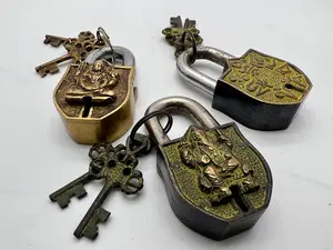 Brass Locks with Skeleton keys