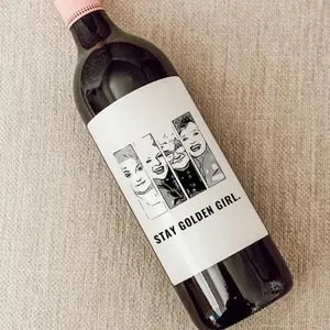 Stay Golden Girl, Quarantine Birthday, Funny Wine Label, Gift for her, Best Friend Gift, Gift Box Wine, Golden Girls Fan, Golden Girl Gift
