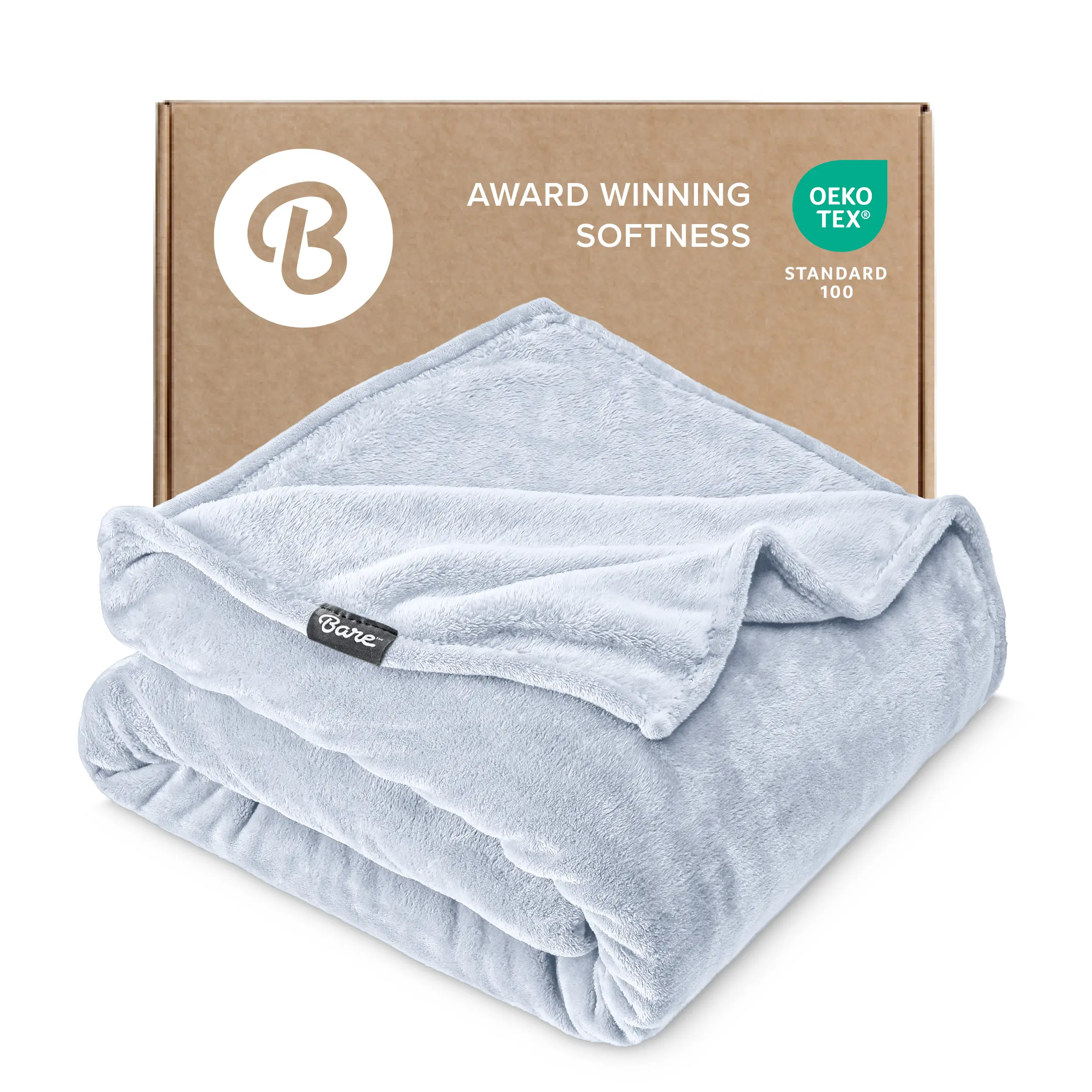 Bare Home Fleece Microplush Blanket - Lightweight Warm, Casual Soft Fuzzy Fluffy Throw for Bed, Blanket For Bed, Casual Soft Blanket