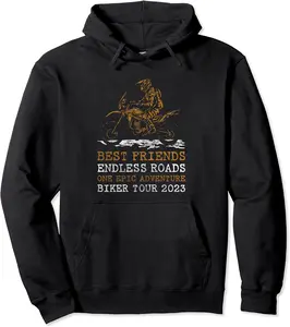 Best Friends Endless Roads - Biker Tour 2023 Pullover Hoodie - Matthewgol Shop 91B0CKLXJT4G