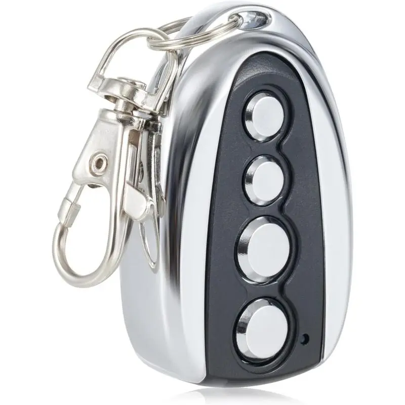 Wireless Button Remote Control for Sliding Driveway Automatic Gate Openers, Aluminum Alloy Door Hardware Accessory with 100ft Range and Auto-Close Function, Lock Key Included