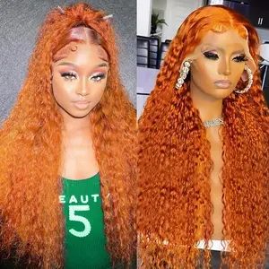 [30inch only $129] Nervoss 30 Inch Ginger Lace Front Wigs Human Hair 13x6 Deep Wave Wig Orange Ginger Wig Human Hair 350 Deep Curly Hd Lace Front Wigs for Women 180% Density Wet Wavy Deep Curly Frontal Wigs  Summervibes