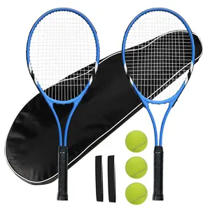 Tennis Rackets 2 Players Recreational for Beginners,Pre-Strung 27 Inch Light Adult Racquet Set for Women Men with Tennis Balls,Overgrips and Carry Bag