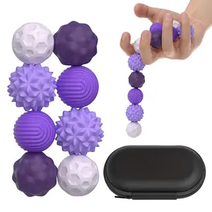 Silicone Ball Set, 8 Counts/set Fidgeting Relax Toys with Elastic Texture, Assorted Colors, Stress Relief Toys for Adults & Teens, , Decompression Toy, Multifunction