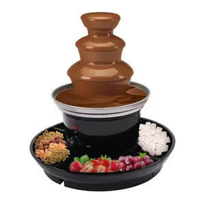 CNCEST 3 Tier Stainless Steel Luxury Cheese & Chocolate Fountain Machine with Fruit and Marshmallow Trays High-Quality Material Versatile Heating Options Large Capacity Stable Tripod Design Easy Installation & Use