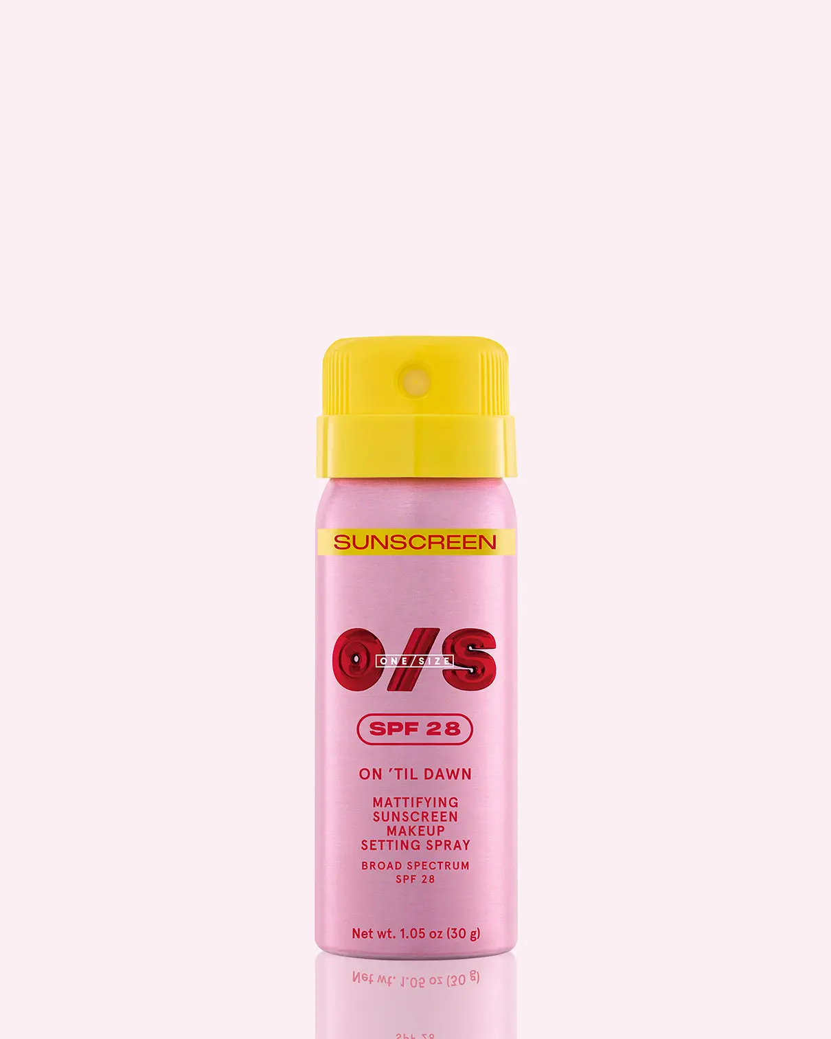 ONE/SIZE On ’Til Dawn Mattifying Sunscreen Makeup Setting Spray SPF 28 Travel Size 1.05 oz - Sets Makeup for 16hrs, Sweat Resistant, Water Resistant, Easy to Reapply