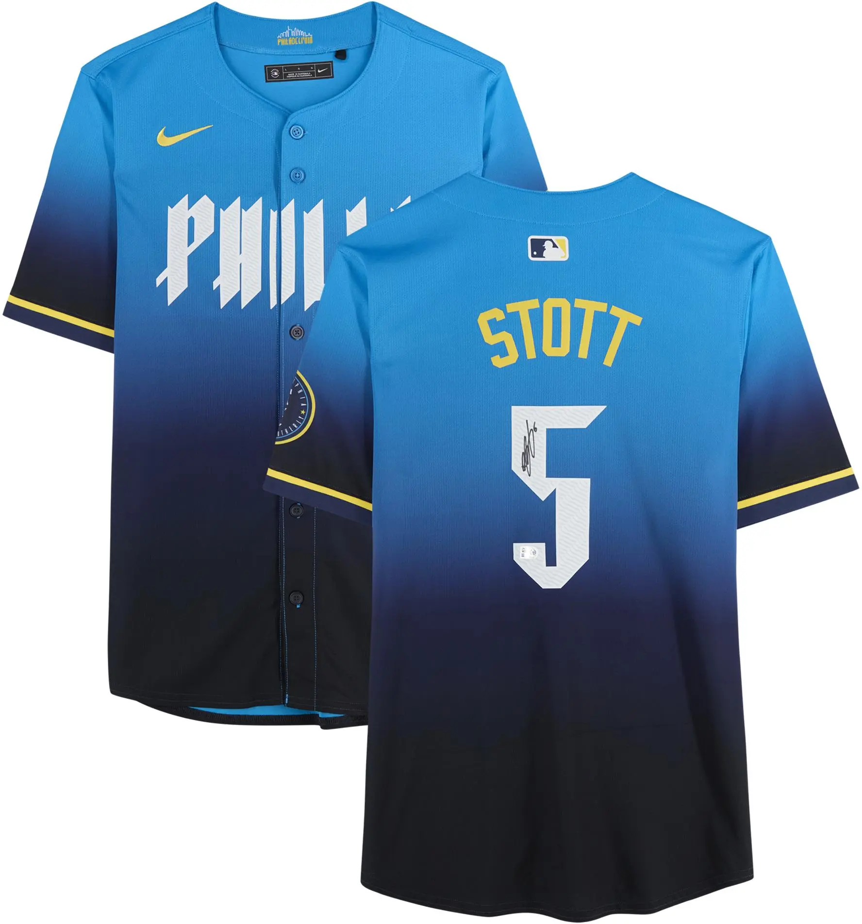 Bryson Stott Philadelphia Phillies Autographed Light Blue City Connect Limited Jersey - Fanatics Authentic Certified