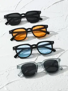 Classic Style Men's Sunglasses, 3-4 Pairs, High Quality Sunglasses, Perfect for Daily Life, Beach Parties, Fashionable Eyewear, Stylish Accessories