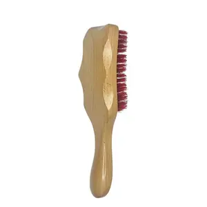 JIGGSAWMILLIONS Medium Soft Wave Brush, Medium Soft Tribal Wave Brush Custom Grip, Bristle Hair Brush For Men and Women