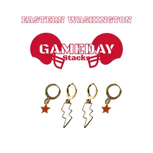 Eastern Washington Classic Gameday Earring Stack For Eagles Game Day