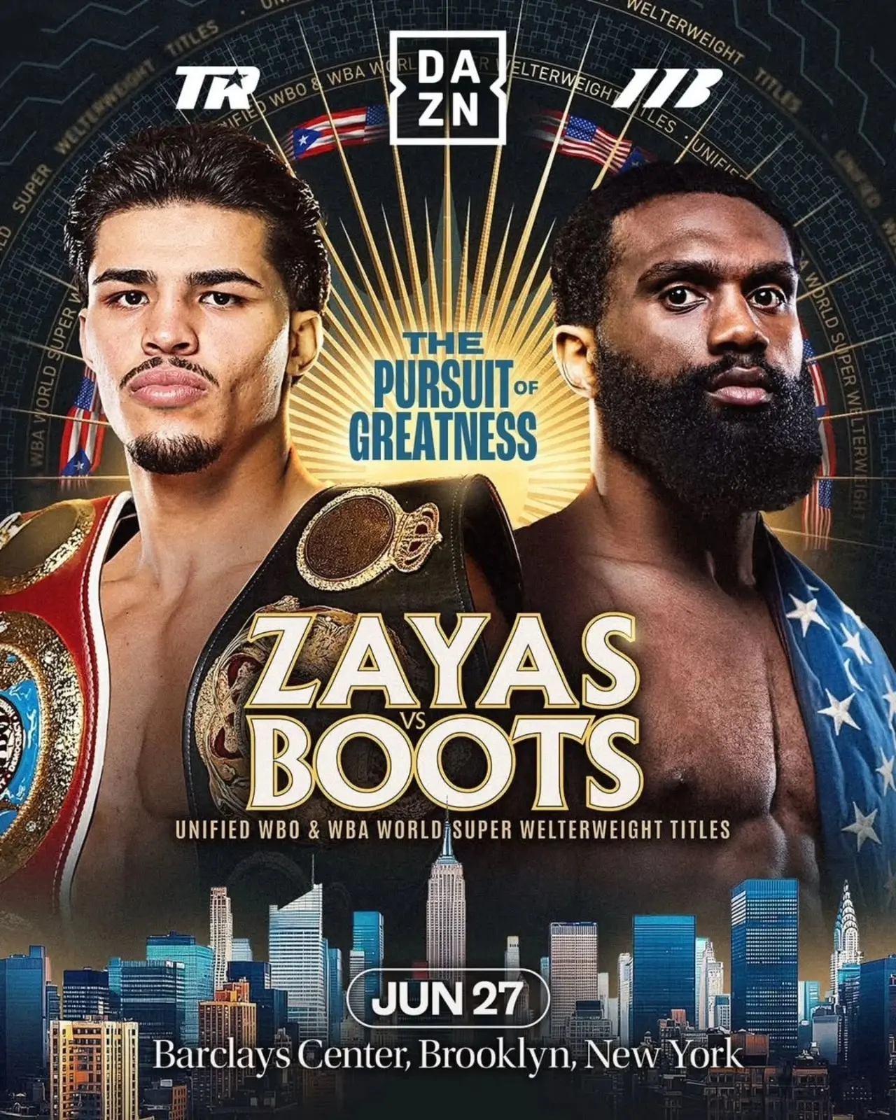 XANDER ZAYAS vs JARON BOOTS ENNIS Brooklyn 2026 Boxing Fight Poster