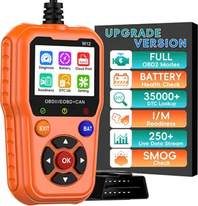 OBD Scanner with Upgrade Battery Tester  Diagnostic Tool for Car Check Engine Light & Emissions & I/M Readiness and Clears Vehicle Error Codes for All OBD II Protocol Vehicles Since