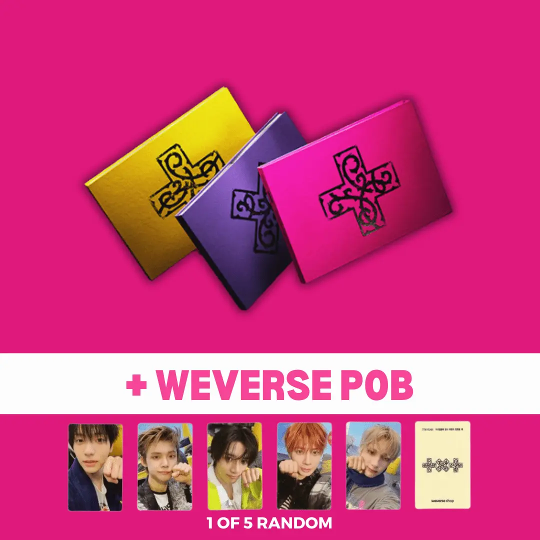 TXT – 8th Mini Album 7TH YEAR [Standard Ver.] + Weverse Global POB Bundle | Official K-Pop CD Album | HUNGER / TENSION / ANXIETY or SET | 88p Photobook + Unit Photocard + Selfie Photocard A + Photo Pin Button