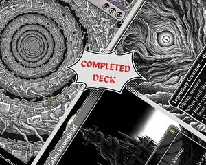 MTG Proxy Commander Deck – Ito Junji Inspired Horror Art Black & White | Custom Magic The Gathering Gift for EDH Players