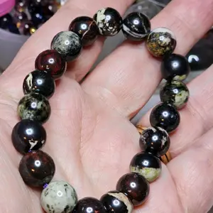 Flower Sugilite Crystal Bead Stretch Bracelet 10mm Length 7 Inches with Unique Sugilite Crystals