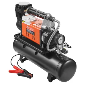 VEVOR 12V Heavy Duty Air Compressor with 6L Tank Kit, 6.35 CFM Portable Tire Inflator, 150PSI Offroad Air Compressor with Digital Pressure Gauge Tire Inflator for Trucks Car SUV 4x 4 Vehicle RV