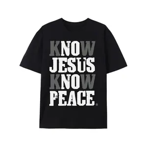 Ootd T Shirt Know Jesus Know Peace T-shirt Believe in God Christian Christ Religious T-shirt