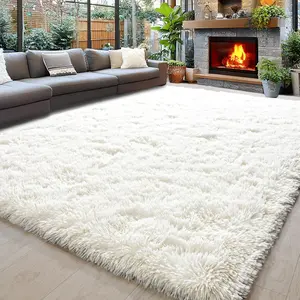 Soft Dyed Plush Area Rug for Bedroom and Living Room, Cozy Floor Covering for Stylish Decor, Decorative Fluffy Rug, Perfect for Modern Home Design