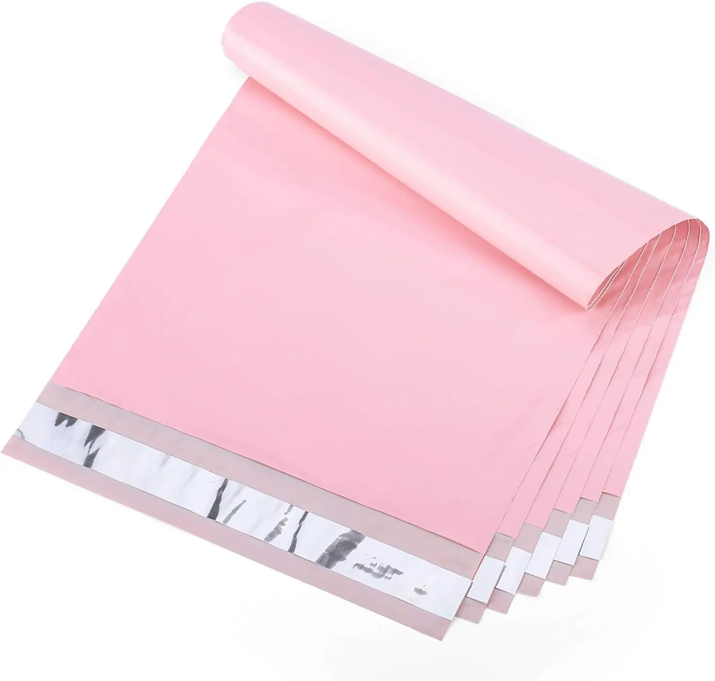 Fall Halloween Gift Poly Mailers 10X13 100 Pack, Strong Adhesive Shipping Envelopes for Clothing, Medium Shipping Bags for Small Businesses, Waterproof Mailers Poly Bags, Packages Bags Light Pink